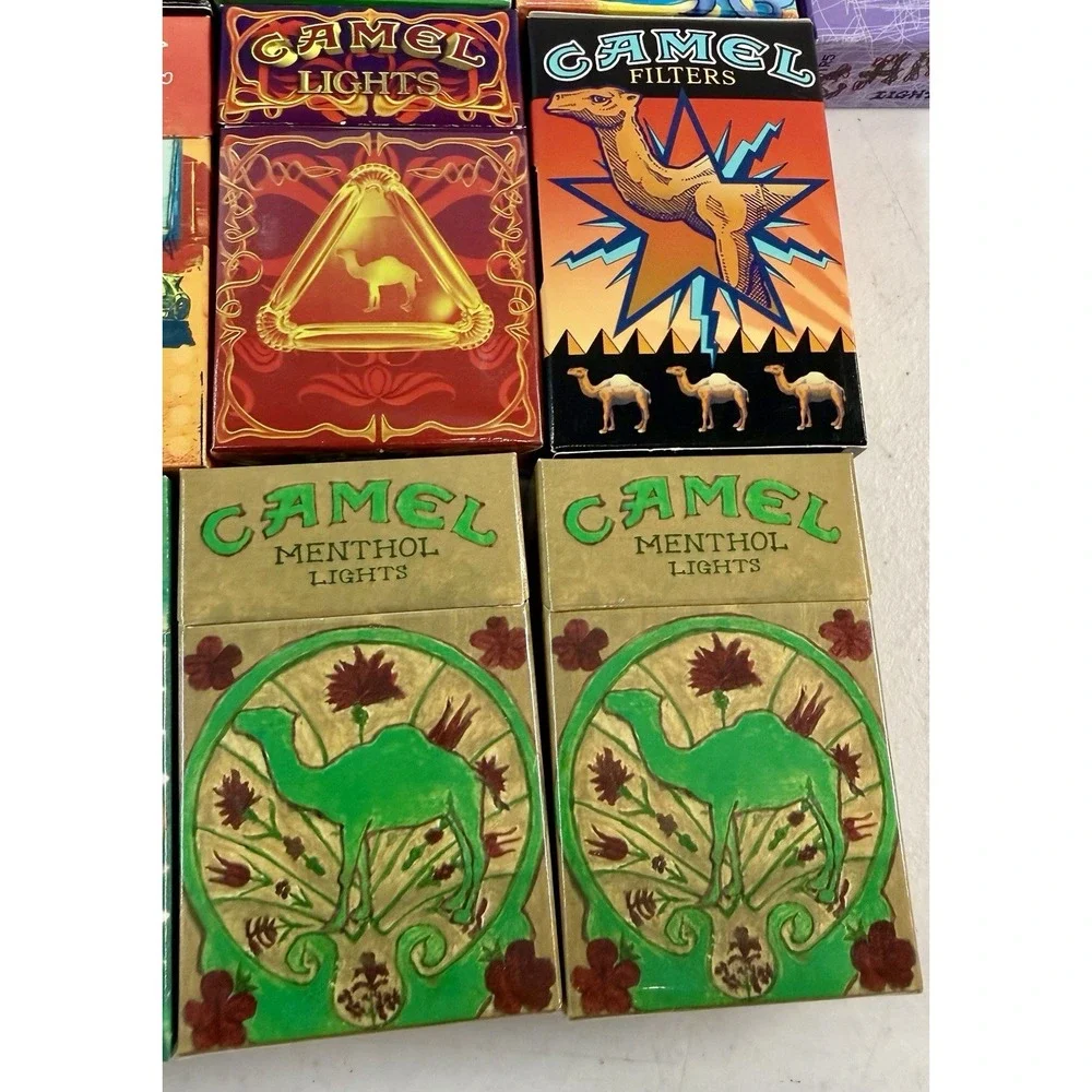 Vintage Camel Cigarette Packs Empty Lot Of 33 Artist Series Art Box EXCELLENT!